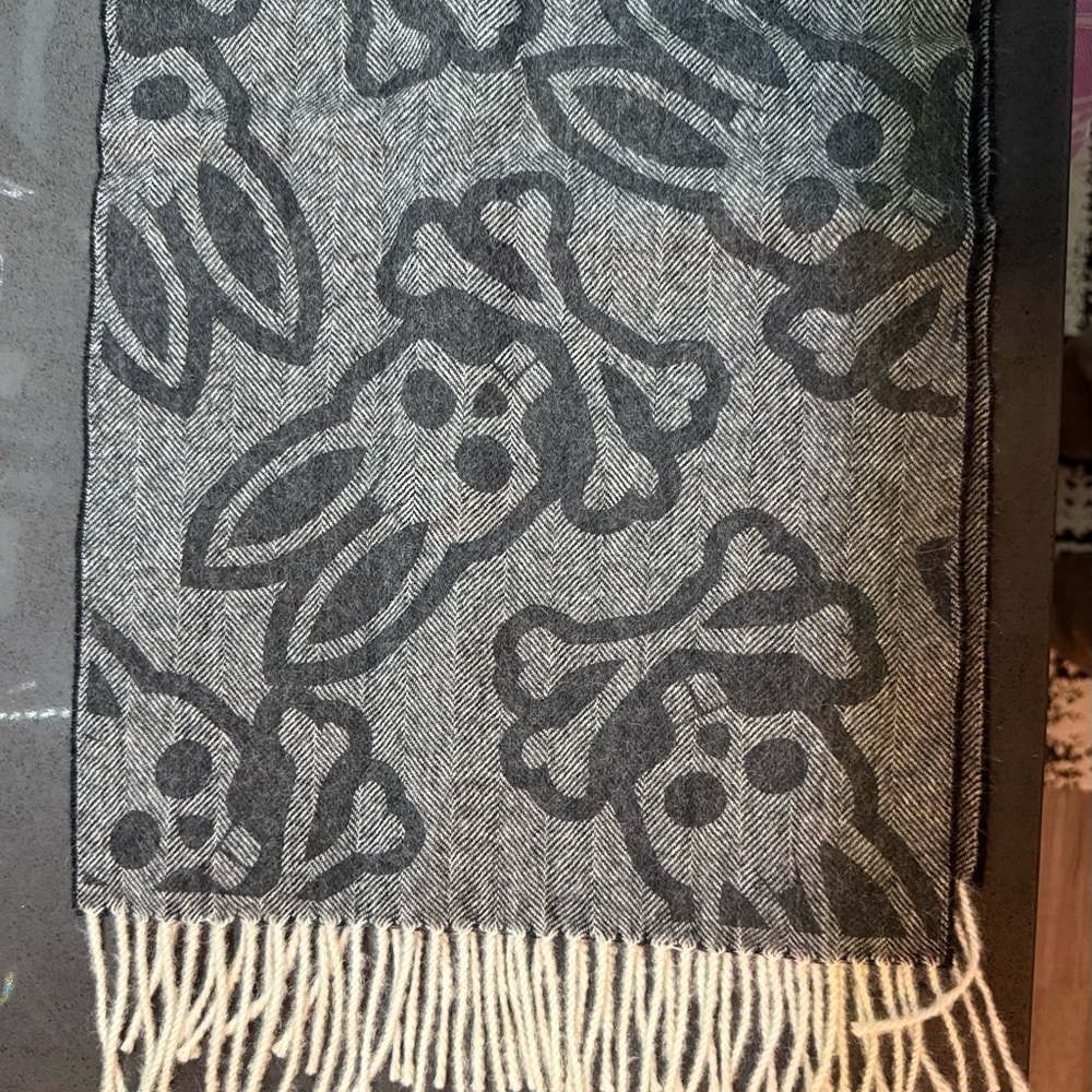 Psycho Bunny Skull and Bunny Patterned Scarf designed by Robert Godley